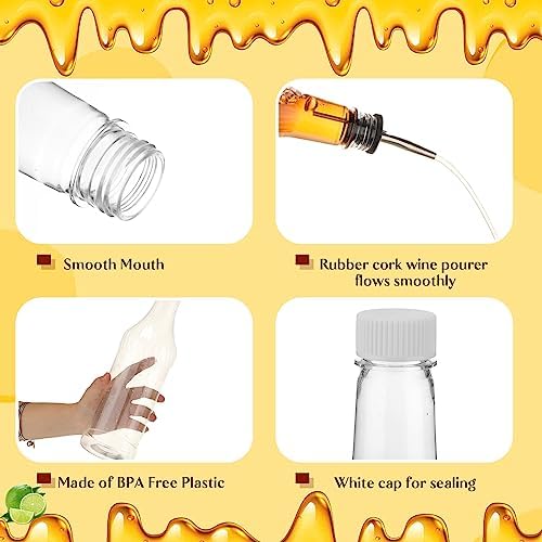 Dandat 12 Pcs 32oz Liquor Pour Spouts,Silver Bottle Pourer