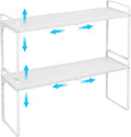 Set of 2 Expandable Cabinet Shelf Organizer, Stackable Kitchen Countertop by X-cosrack