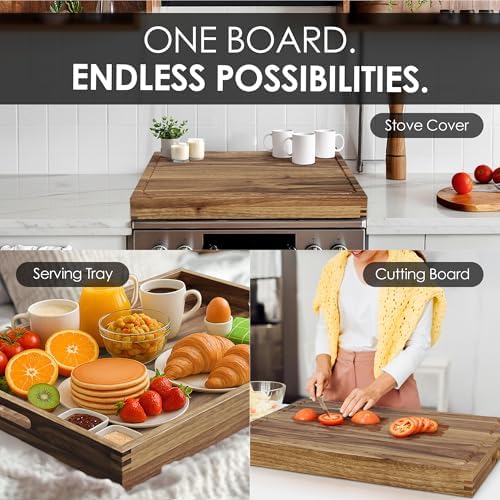 Extra Large Acacia Wood Cutting Board, 33 x 24 Inches