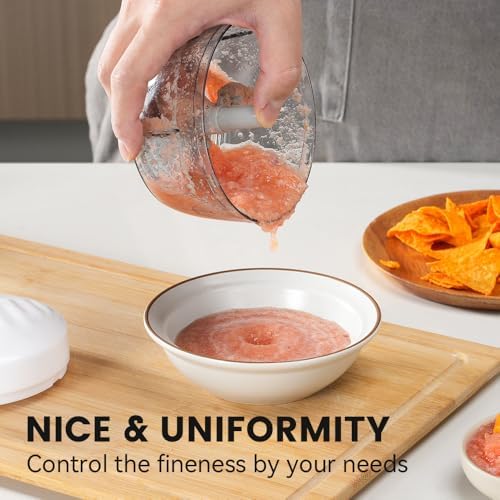 Manual Food Processor & Vegetable Chopper White - 2.3 Cup Mini