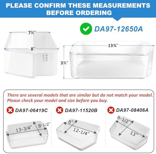 DA97-12650A Door Shelf Basket Bin Compatible with Samsung RF260