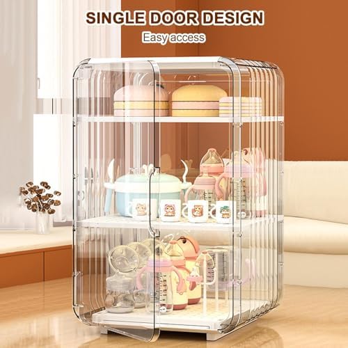 Large Capacity Baby Bottle Drying Rack, 3/4-layer Dustproof Nursing