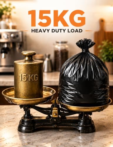 Espresso Knock Box Garbage Bag, 15kg Heavy Duty Thick Bin Liners for