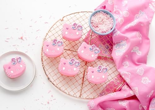 Handstand Kitchen Hello Kitty Cupcake Pan, Kitty Face Shape, Silicone