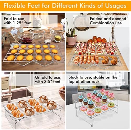 TeamFar Cooling Rack, 5-Tiers Stainless Steel Baking Cooling Wire Rack