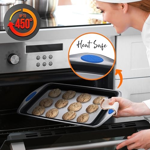 NutriChef 6-Piece Baking Pan Set - Carbon Steel Stackable Bakeware