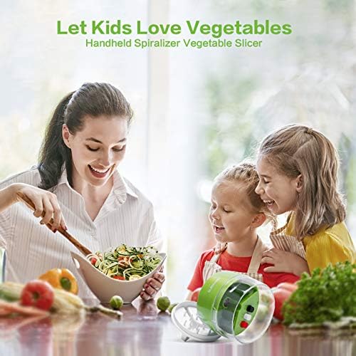 Handheld Spiralizer Vegetable Slicer, 4-in-1