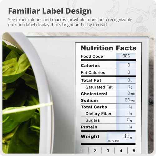 Greater Goods Food Scale with Nutrition Calculator, 2,000 Codes