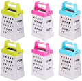 Ptwola 6 Pcs Mini Cheese Grater Stainless Steel Box Grater Fine Coarse