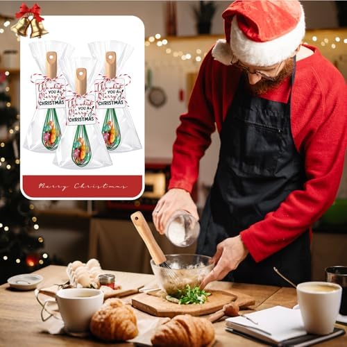 Baderke 20 Sets Christmas Whisk Gifts Set, Green