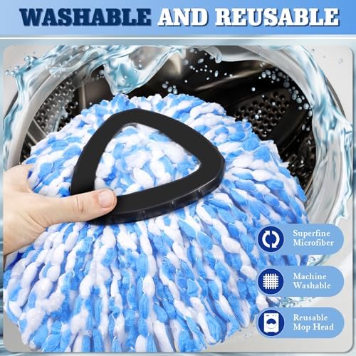 4-Pack Spin Mop Replacement Heads for Ocedar RinseClean 2-Tank System