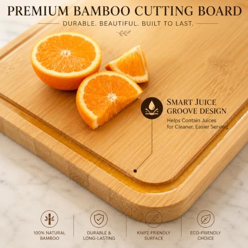 Bulk Wholesale Bamboo Cutting Boards, Set of 10, 14x11 Inch, Juice
