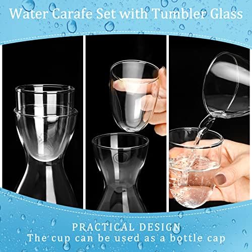 Chengu Bedside Water Carafe with Tumbler Glass Set 600 ml, 1 Set