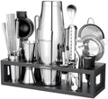 HMYBAR® Bartender Kit with Black Bamboo Stand, 31-Piece Cocktail