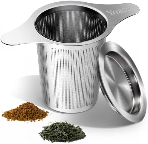 Extra Fine 18/8 Stainless Steel Tea Infuser Mesh Strainer with Large