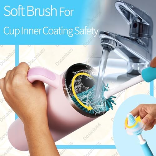 Bottle Cleaner Brush Set - 8 Pack Multipurpose Bottle Brushes for