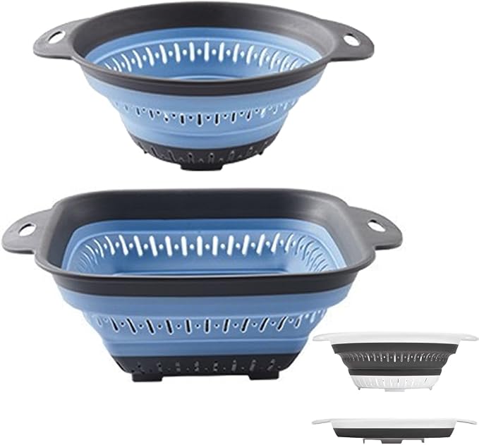 Collapsible Colander and Strainer, Silicone Strainer Colanders & Food Strainers by LogFaadCoi