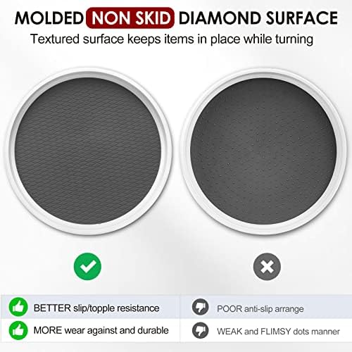 Set of 4, 10 Inch Non-Skid Lazy Susan Organizers