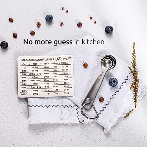 U-Taste 18/8 Stainless Steel Measuring Spoons Set of 8 and
