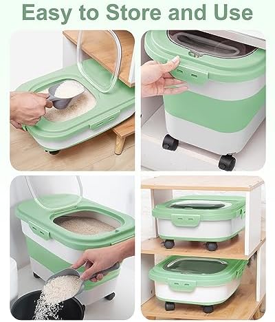 15-23 Lbs Dog Food Storage Container, Collapsible Dog Food Container