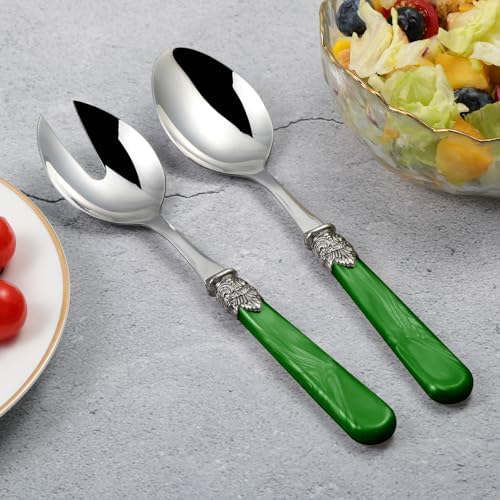 2-piece Salad Servers Stainless Steel Salad Serving Set Salad Fork and