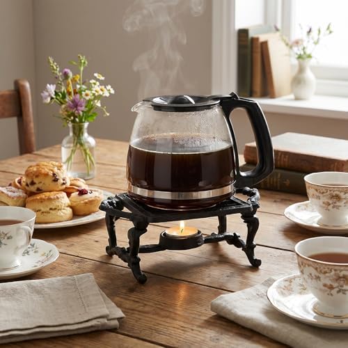 Cast Iron Teapot Warmer, Teapot Heater withTealight Holder