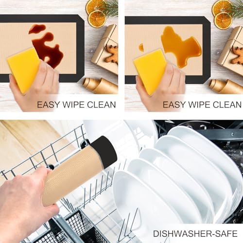 Koolstuffs Silicone Baking Mat, Nonstick and Reusable, 3 Pack