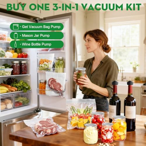 3-in-1 Compact Handheld Vacuum Sealer for Food