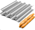 Tiawudi 2 Pack Nonstick Perforated Baguette Pan 15" x 13" for French