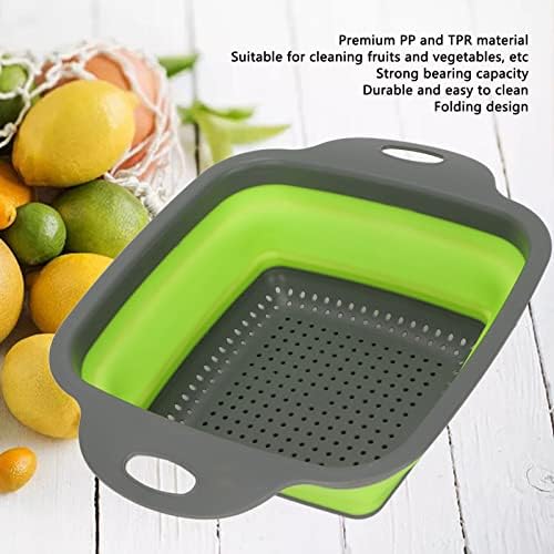 Collapsible Colander Set, Silicone Kitchen Strainer Set, Colander for