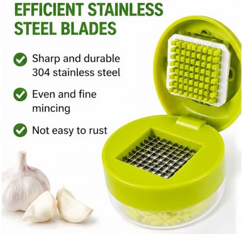 Garlic Press, Manual, Stainless Steel Blades (1)