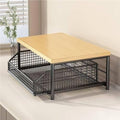 2-Tier Extendable Microwave Stand with Drawer, Black