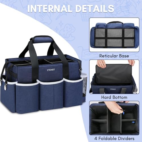 Ytonet Wearable Cleaning Caddy Bag, Large Cleaning Supplies Organizer