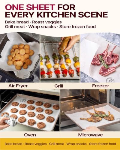 Katbite 12x16 Inch Macaron Parchment Paper Sheets 100PCS, Non-Stick