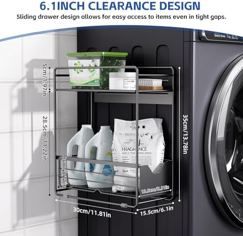 2 Tier Magnetic Shelves for Washing Machine