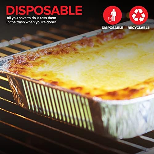 Chafing Dish Buffet Set with Cover Disposable - 21x13 (5 Pack) 9x13 &