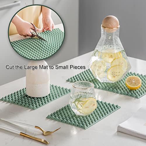 Colinda Silicone Dish and Cup Drying Mat - Extra Large Trivet for Hot