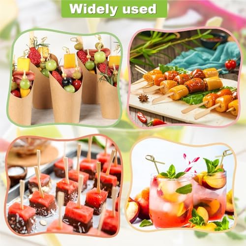 500PCS Cocktail Picks Kit, 4 Styles Fancy Toothpicks for Appetizers