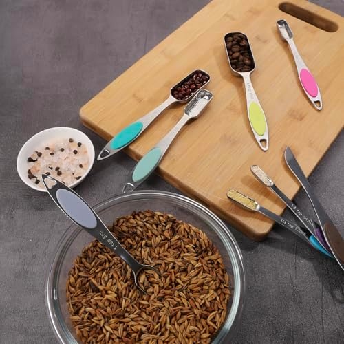 Magnetic Measuring Spoons Set Stainless Steel Magnetic Measuring