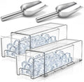Havawish 2 Set Ice Container for Freezer with Scoop, PET, Medium