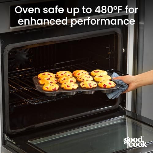 GoodCook PRO Muffin Pan Nonstick Cupcake Pan, Warp & Scratch-Resistant