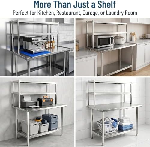KUARBARR 2-Tier Stainless Steel Shelf, 12 x 30 Inch