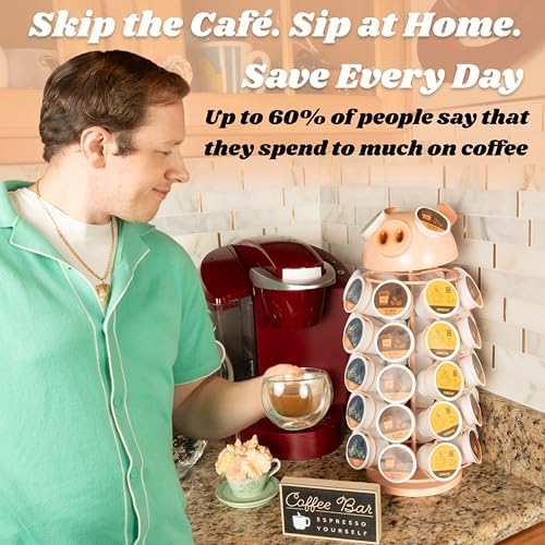 Made Easy Kit Carousel Coffee Pod Holder, Compatible with Keurig