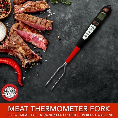 Digital Meat Thermometer Fork for Grilling and Barbecue