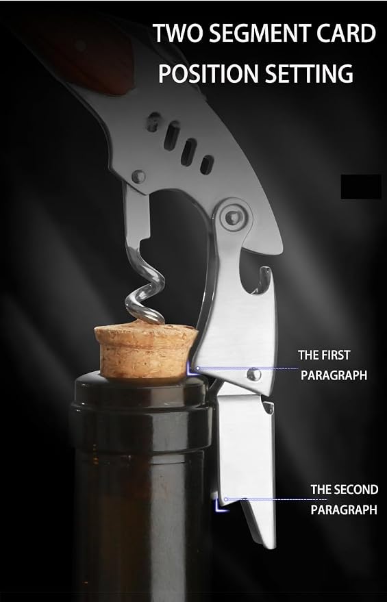 True Shark Corkscrew, Professional Waiters Corkscrew Wine Key Bottle Opener - Image 4