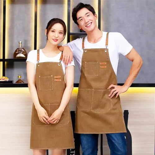 Aprons For Women Men With Pockets 2 Pcs,Kitchen Waterproof Hair
