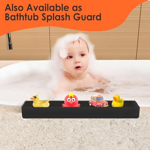 Silicone Sink Edge Protector &Splash Guards, 5° Upgrade Multifunction
