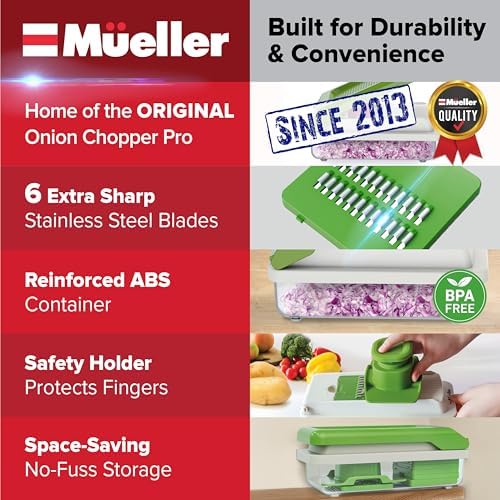 Mueller Vegetable Chopper Mandoline Slicer with Container
