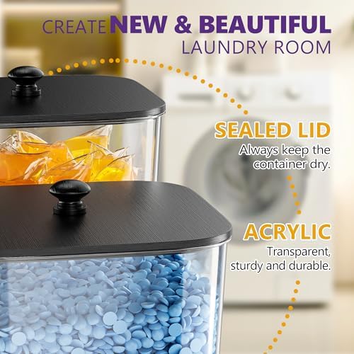 Moforoco 5 Pack Laundry Pods Containers