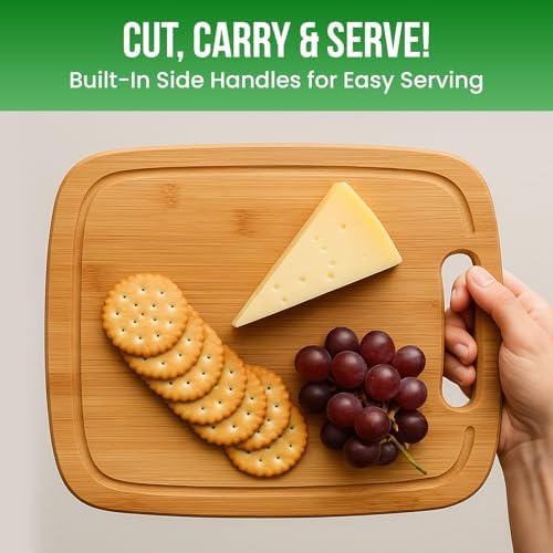 Wood Cutting Boards for Kitchen - Bamboo Cutting Board Cutting Boards